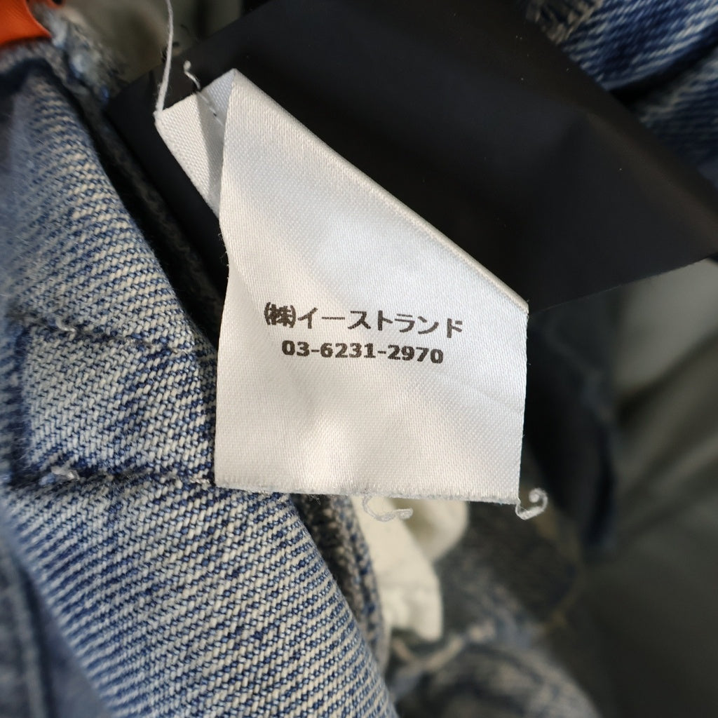 HERON PRESTON(ヘロンプレストン) Distressed Jeans ダメージ加工 ストレッチデニムパンツ インディゴ HMYA011S22DEN002