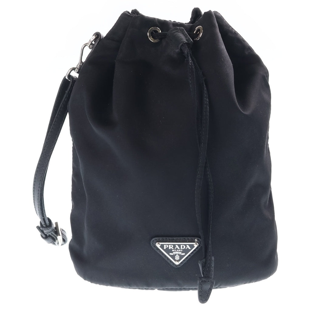 PRADA(プラダ) Re-Nylon リナイロン 巾着 ポーチ ブラック 1NS369 R067 レディース