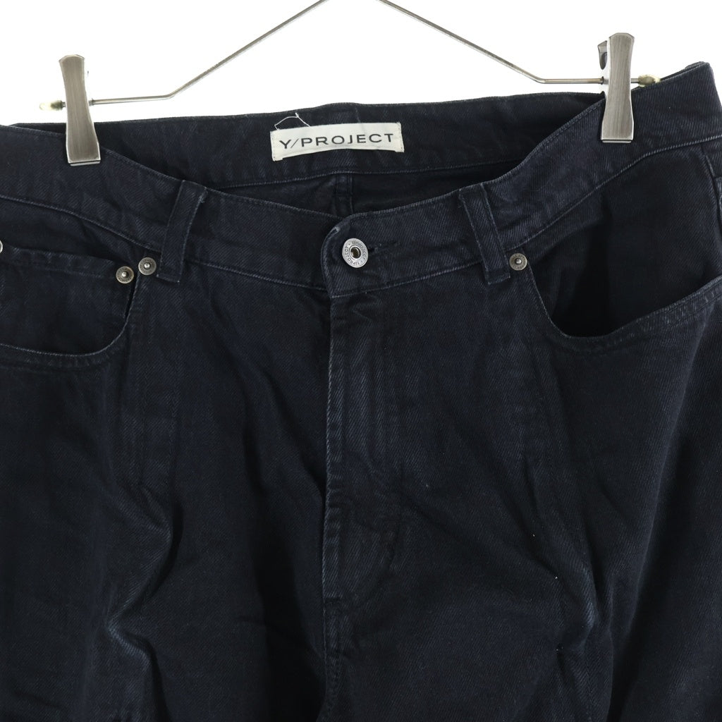 Y/PROJECT(ワイプロジェクト) 23AW EVERGREEN WIRE JEANS エバーグリーン ワイヤーデニムパンツ ジーンズ ブラック