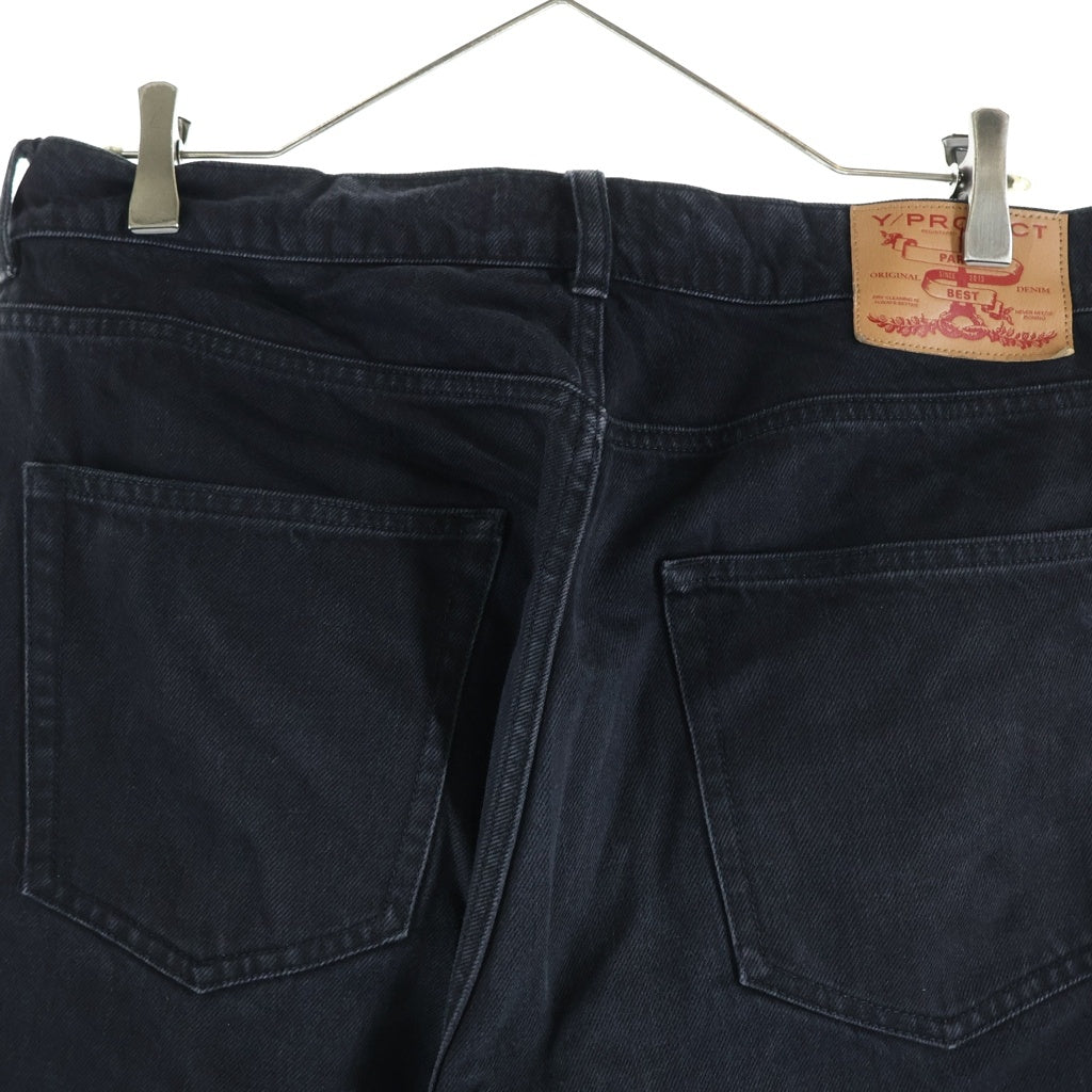 Y/PROJECT(ワイプロジェクト) 23AW EVERGREEN WIRE JEANS エバーグリーン ワイヤーデニムパンツ ジーンズ ブラック