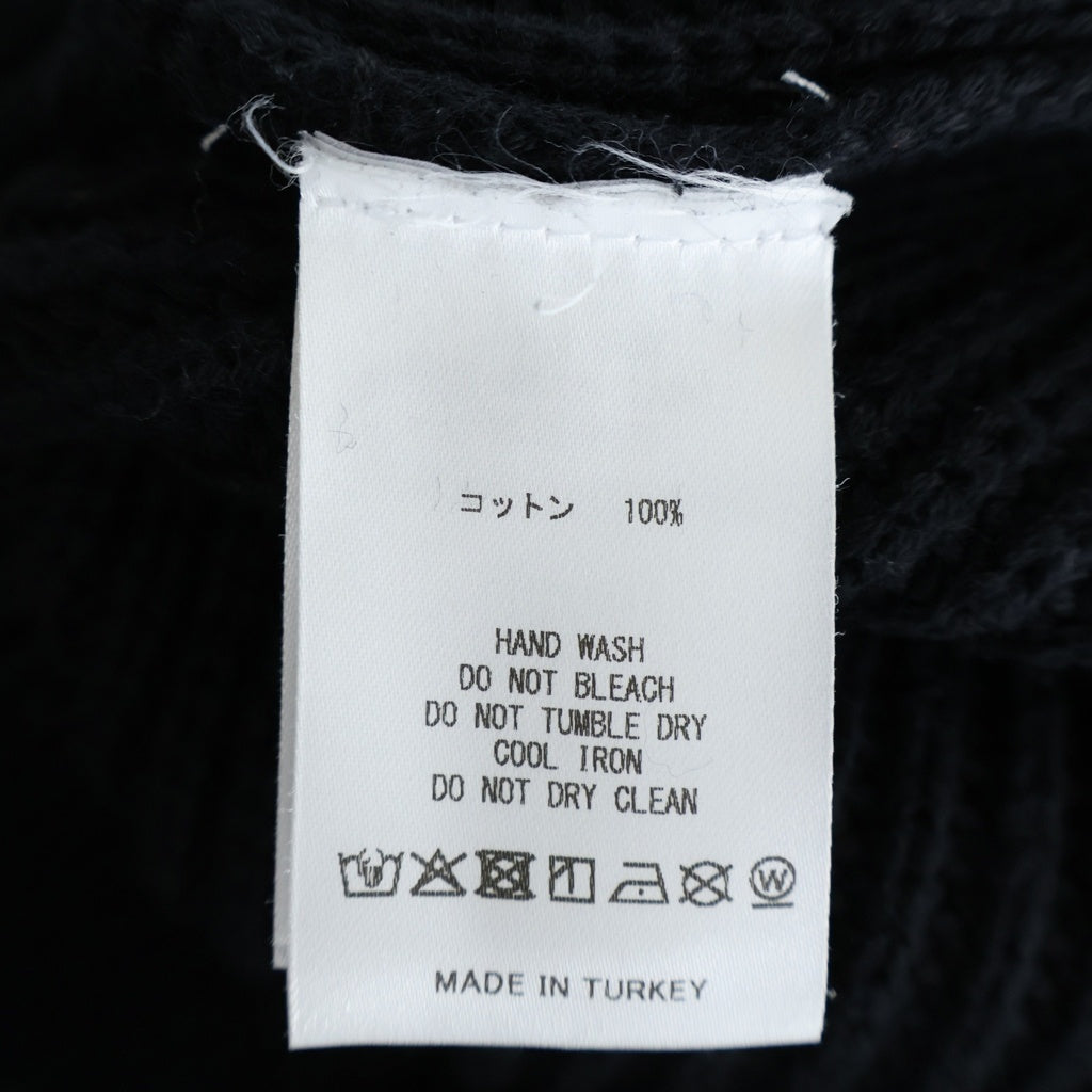 FUCKING AWESOME(ファッキンオーサム) LOVE YOU OVERDYED SWEATER フロントアートプリント ラブユーオーバーダイド クルーネック長袖コットンニットセーター ブラック