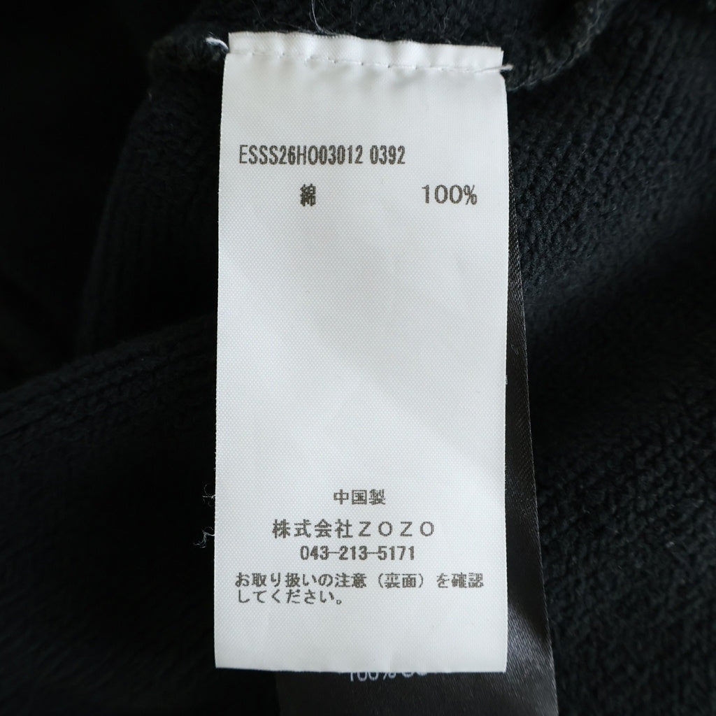 entire studios(エンタイア スタジオ) ETERNAL ZIP WASHED BLACK エターナル ジップ ウォッシュド加工 フルジップアップパーカー フーディー ブラック UNU-25-1003 PO00285