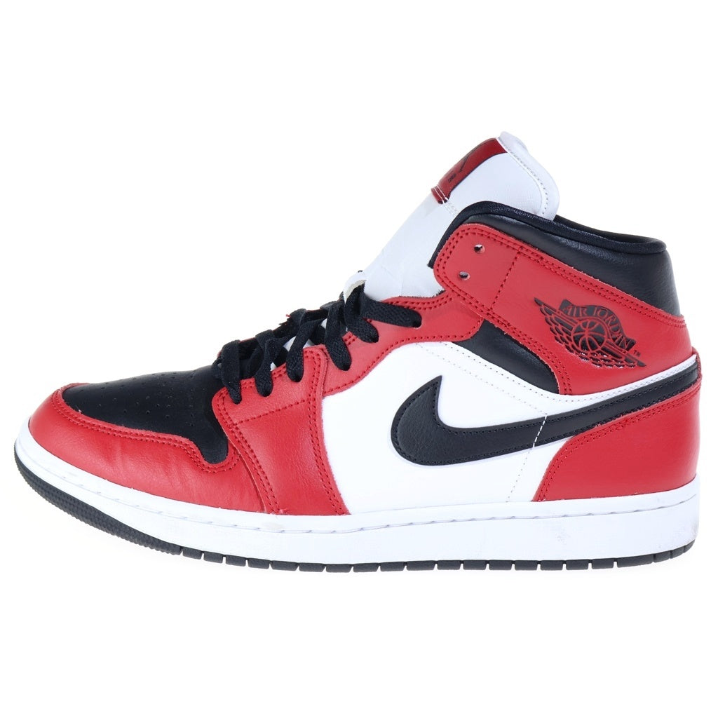 NIKE(ナイキ) Air Jordan 1 Mid Chicago Black Toe エアジョーダン1 ミッド シカゴ ブラックトゥ ハイカットスニーカー US9.5/27.5cm レッド 554724-069