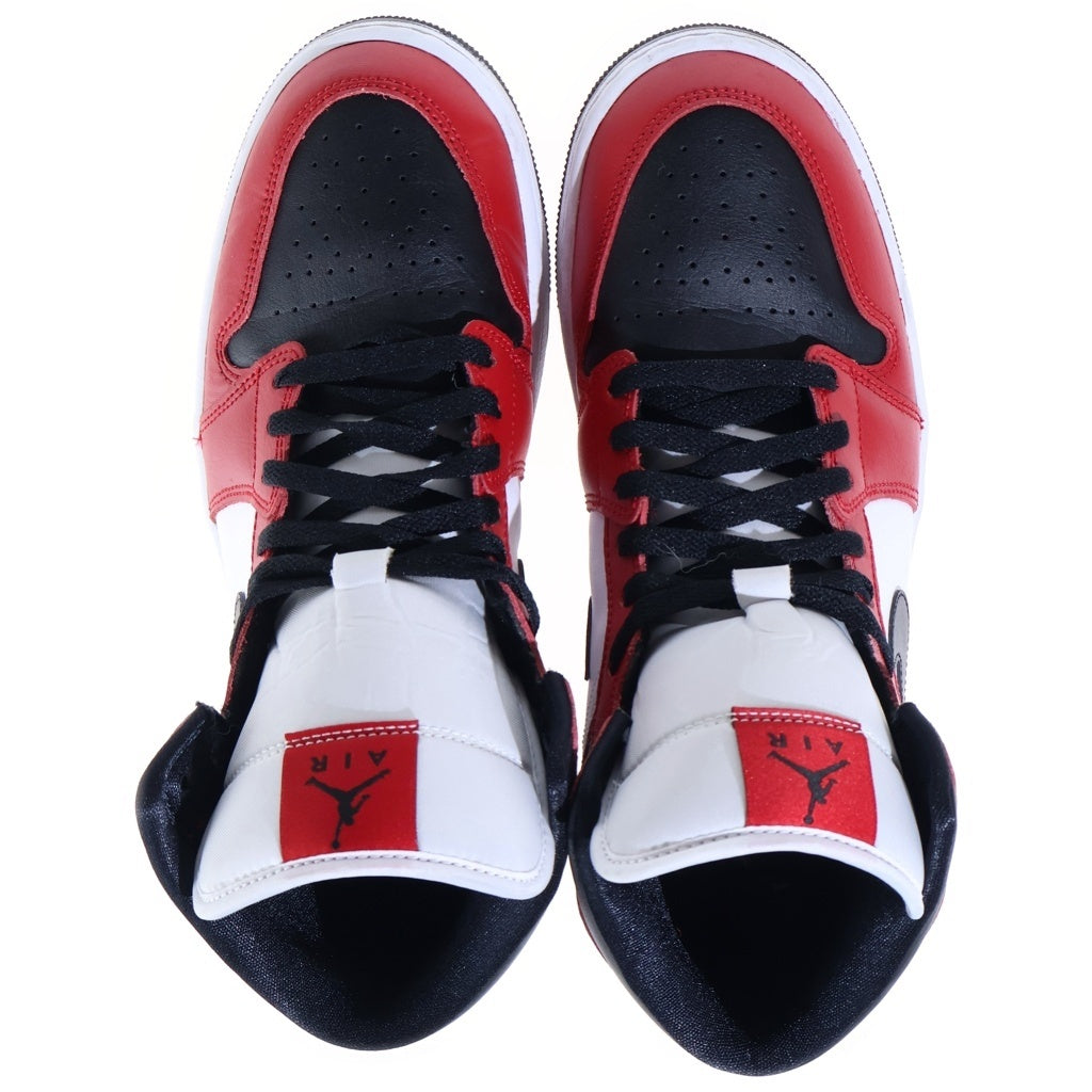 NIKE(ナイキ) Air Jordan 1 Mid Chicago Black Toe エアジョーダン1 ミッド シカゴ ブラックトゥ ハイカットスニーカー US9.5/27.5cm レッド 554724-069