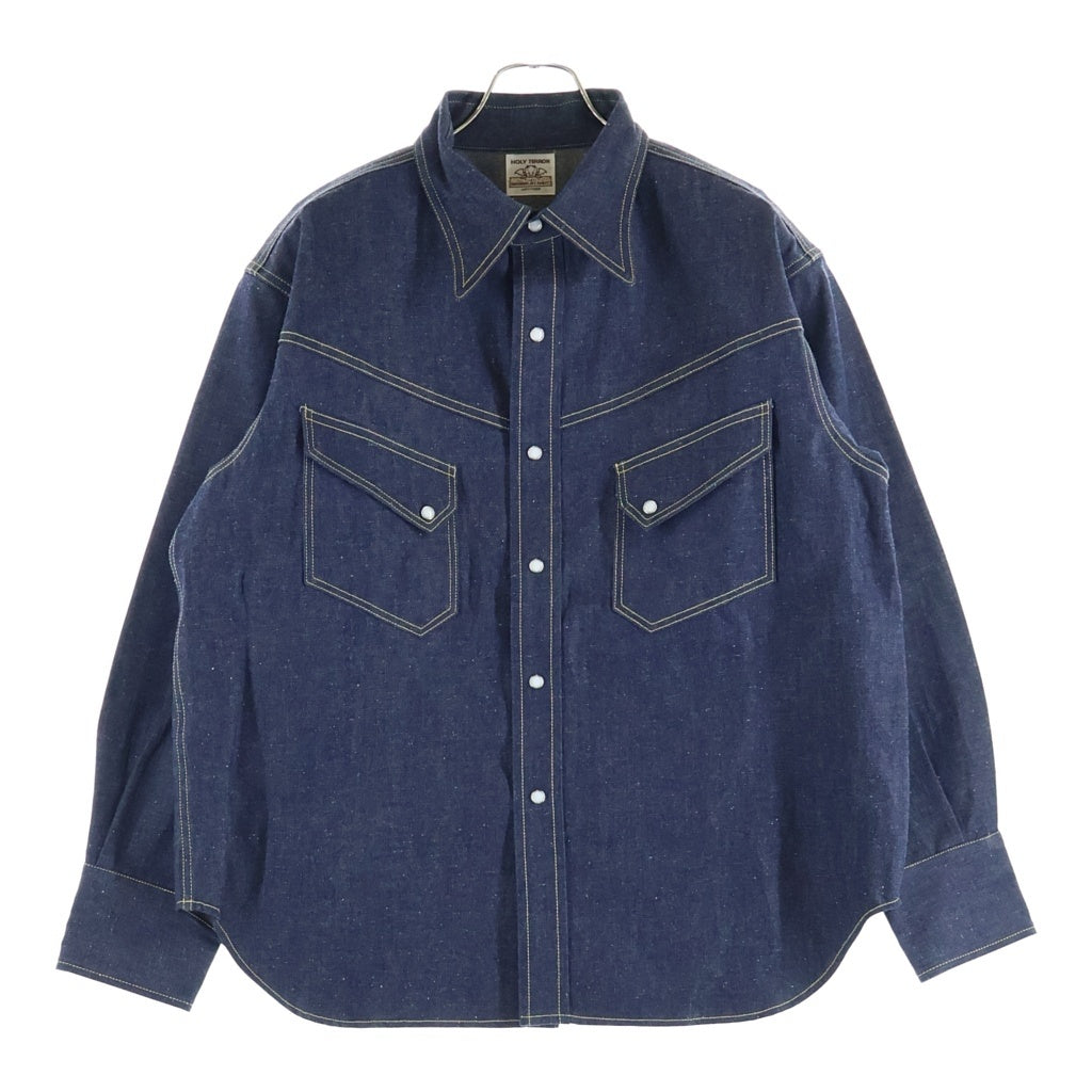 SAINT MICHAEL(セントマイケル) 26SS BerBerJin BBJ_DENIM SHIRT ベルベルジン リジットデニムシャツ インディゴ SM-MK8-0000-C43