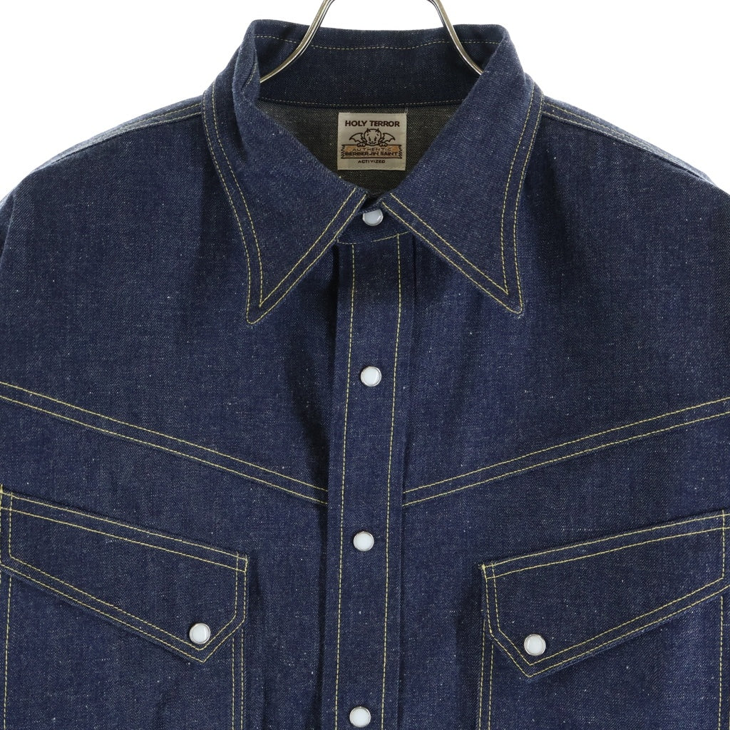 SAINT MICHAEL(セントマイケル) 26SS BerBerJin BBJ_DENIM SHIRT ベルベルジン リジットデニムシャツ インディゴ SM-MK8-0000-C43