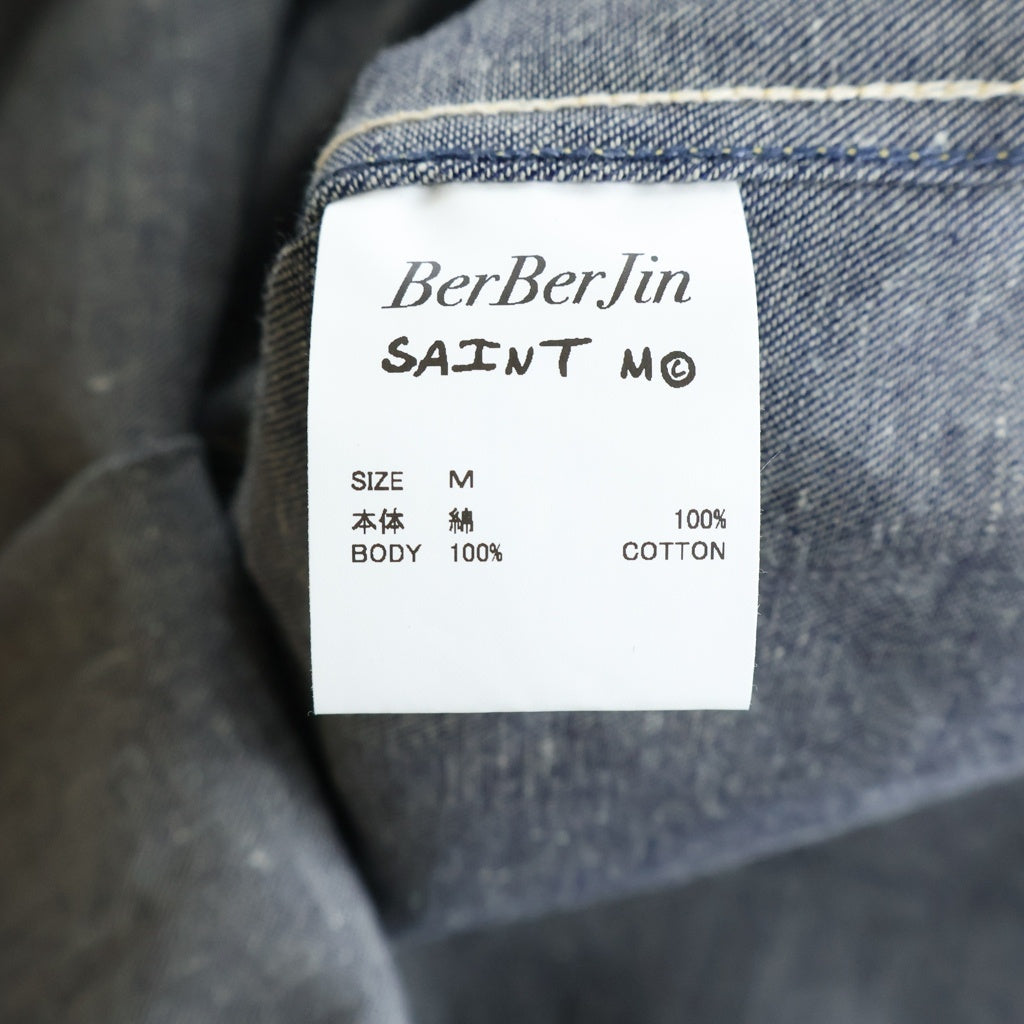 SAINT MICHAEL(セントマイケル) 26SS BerBerJin BBJ_DENIM SHIRT ベルベルジン リジットデニムシャツ インディゴ SM-MK8-0000-C43