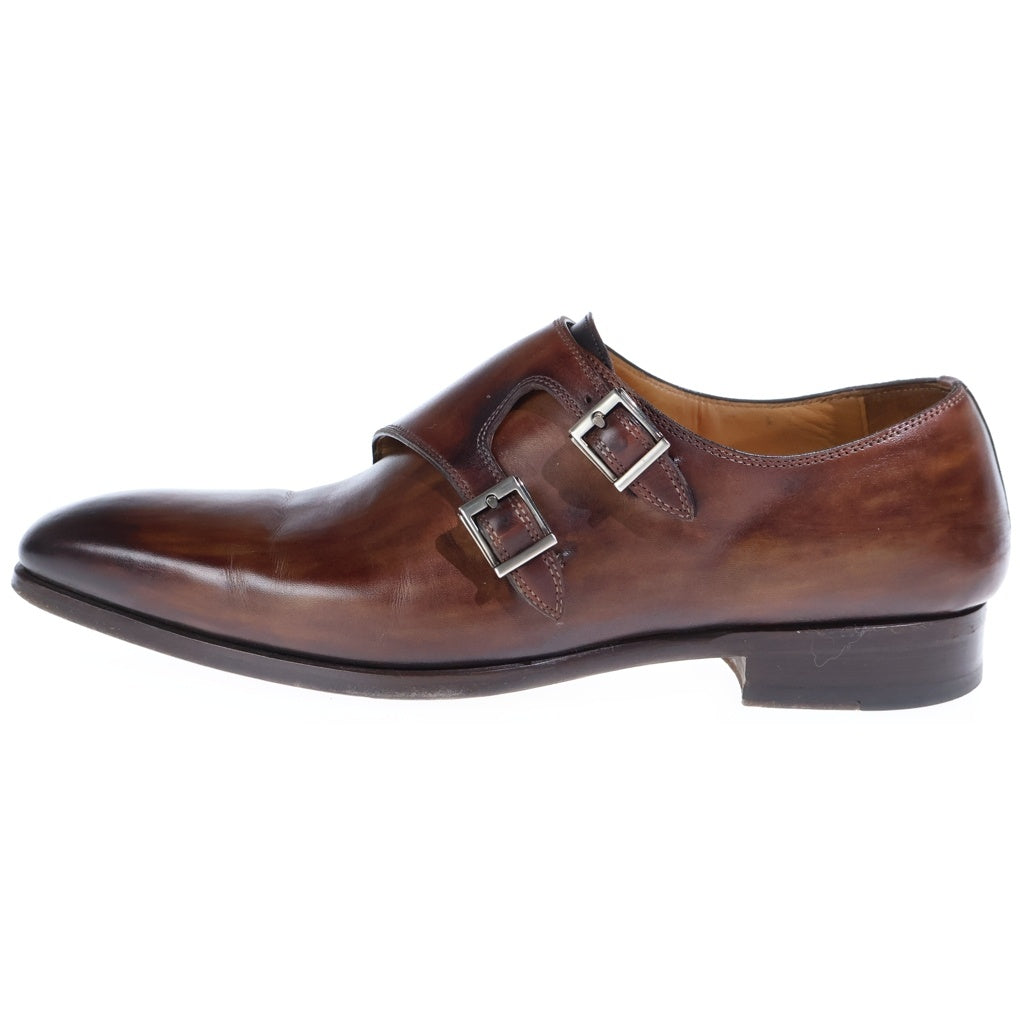 MAGNANNI(マグナーニ) ダブルモンクストラップ ドレスシューズ 革靴 ブラウン