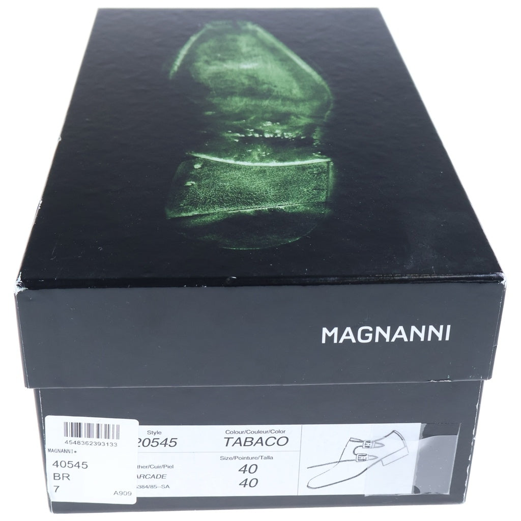 MAGNANNI(マグナーニ) ダブルモンクストラップ ドレスシューズ 革靴 ブラウン