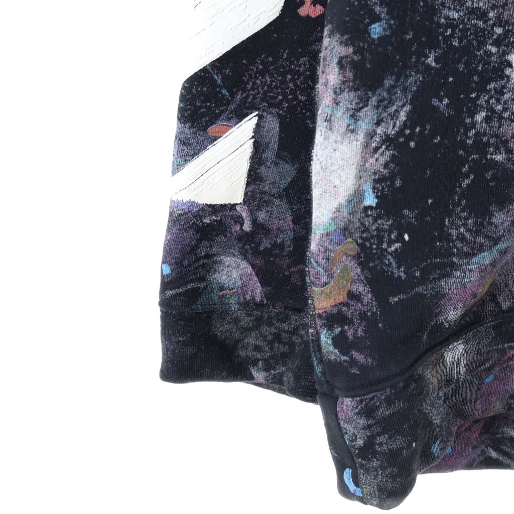 OFF-WHITE(オフホワイト) 17AW Diag Galaxy Over Hoodie ダイアゴ ギャラクシー プルオーバーパーカー フーディ ブラック OMBB009F17619030