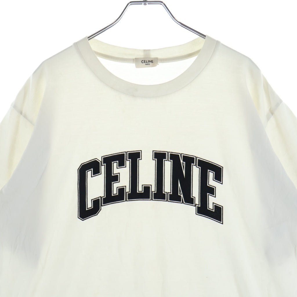 CELINE(セリーヌ) Logo Loose T-Shirts RX0AY671Q フロントルーズフリッキーロゴプリント クルーネック半袖Tシャツカットソー ホワイト