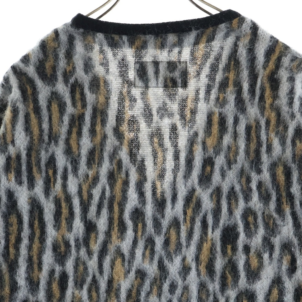WACKO MARIA(ワコマリア) 22SS MARIA LEOPARD MOHAIR KNIT CARDIGAN マリア レオパード モヘア ニットカーディガン グレー