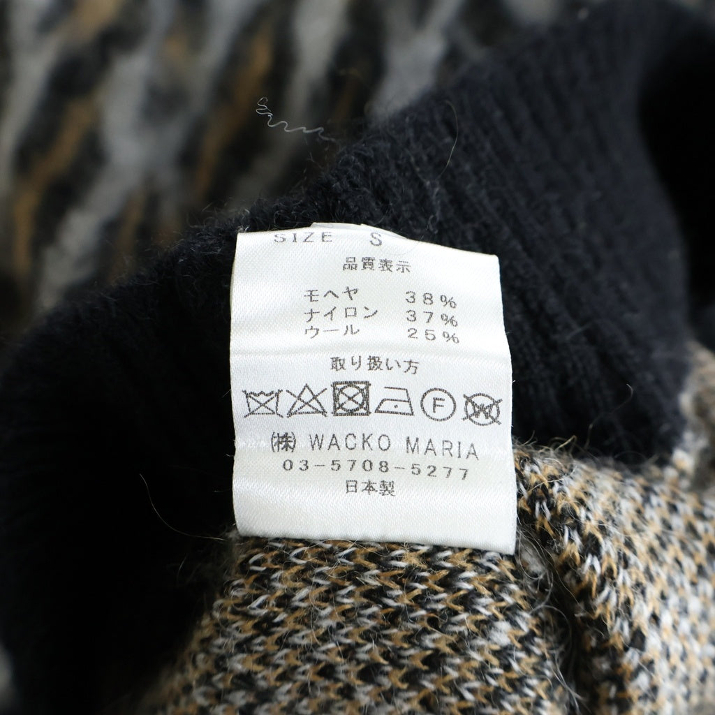 WACKO MARIA(ワコマリア) 22SS MARIA LEOPARD MOHAIR KNIT CARDIGAN マリア レオパード モヘア ニットカーディガン グレー