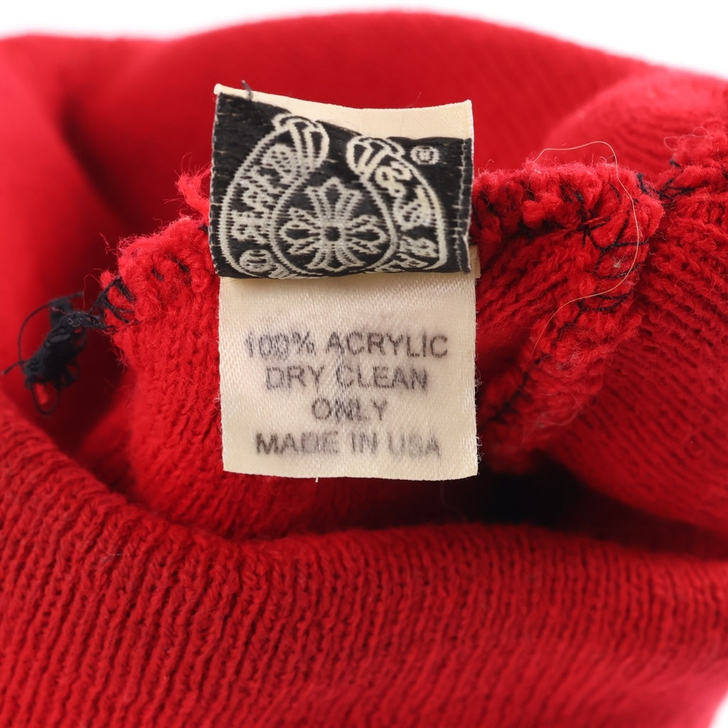 CHROME HEARTS(クロムハーツ) OLD ACRYL WATCH CAP オールド CHロゴ刺繍アクリルニットビーニー 帽子 レッド