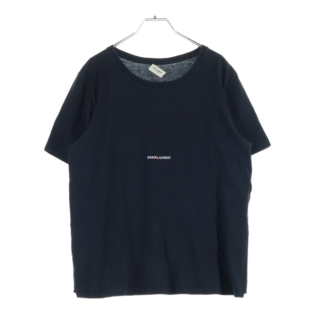 SAINT LAURENT PARIS(サンローランパリ) 21SS Small Logo Print Tee スモールロゴ プリント クルーネック半袖Tシャツカットソー ブラック 464572