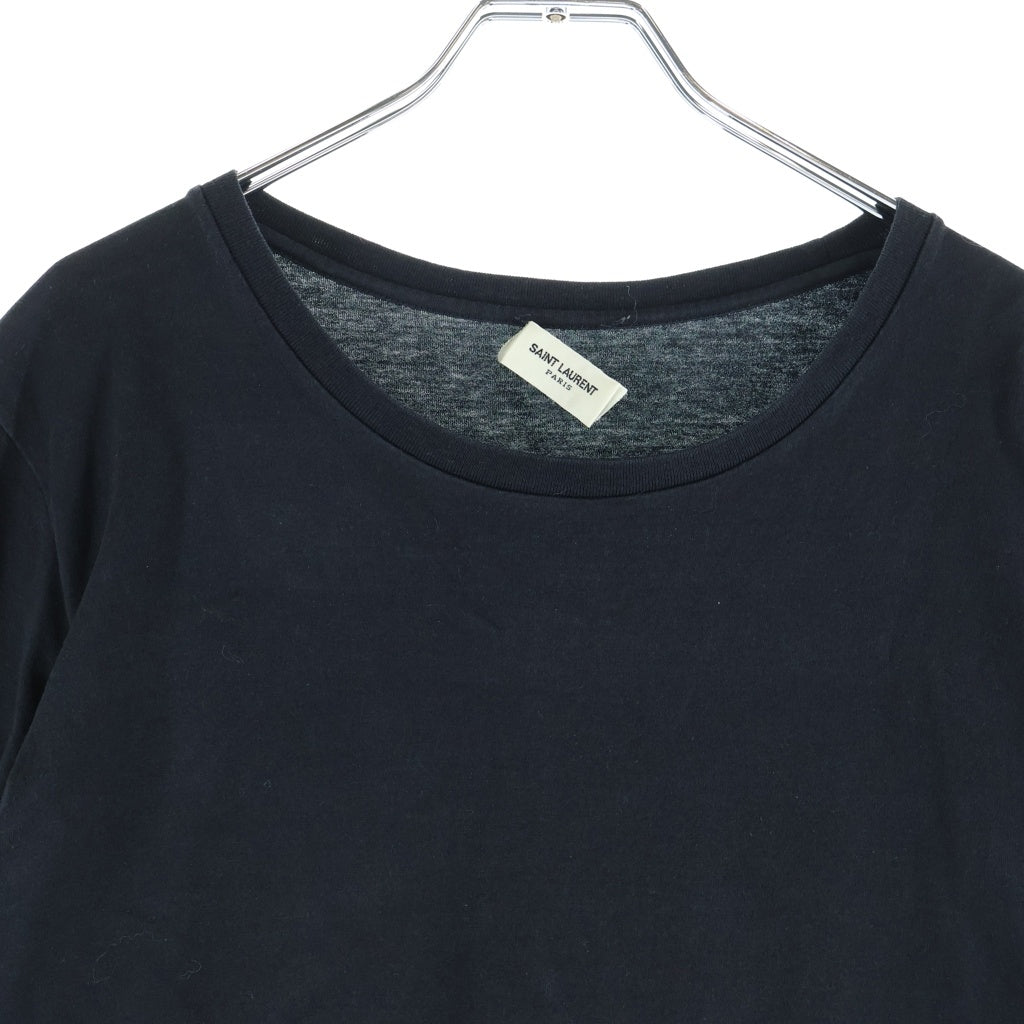SAINT LAURENT PARIS(サンローランパリ) 21SS Small Logo Print Tee スモールロゴ プリント クルーネック半袖Tシャツカットソー ブラック 464572