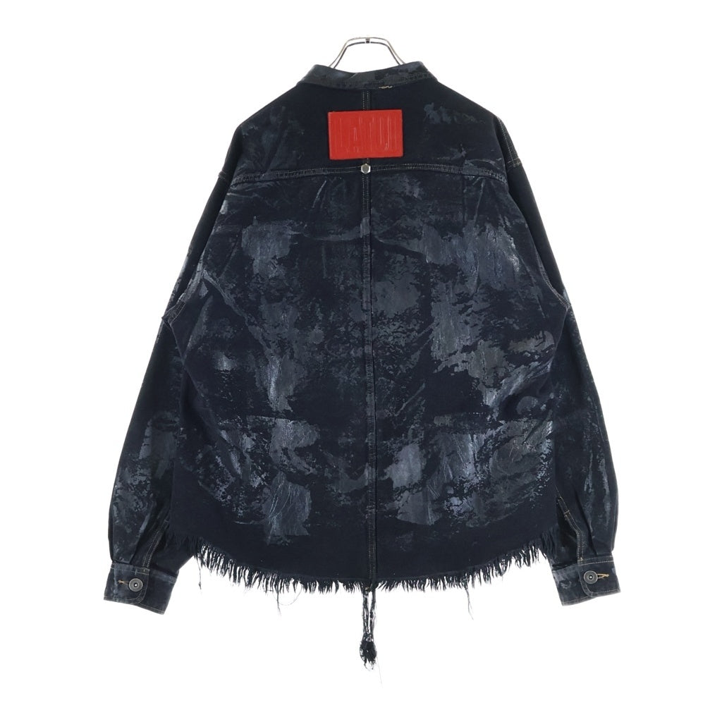 NO BRAND(ノーブランド) LATUI ATELIER 【ラトゥイアトリエ】 25AW VINTAGE TRAUMA SHIRT ヴィンテージトラウマ 長袖コーティングシャツ ブラック