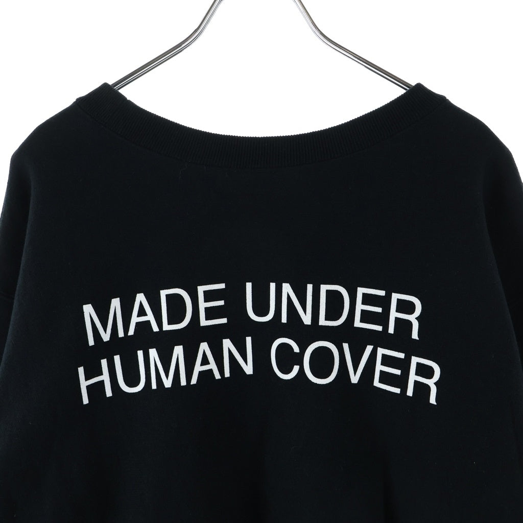 HUMAN MADE(ヒューマンメイド) 25AW ×UNDERCOVER HEAVYWEIGHT SWEATSHIRT UC2E9815 アンダーカバー ヘビーウェイト クルーネック長袖スウェットトレーナー ブラック