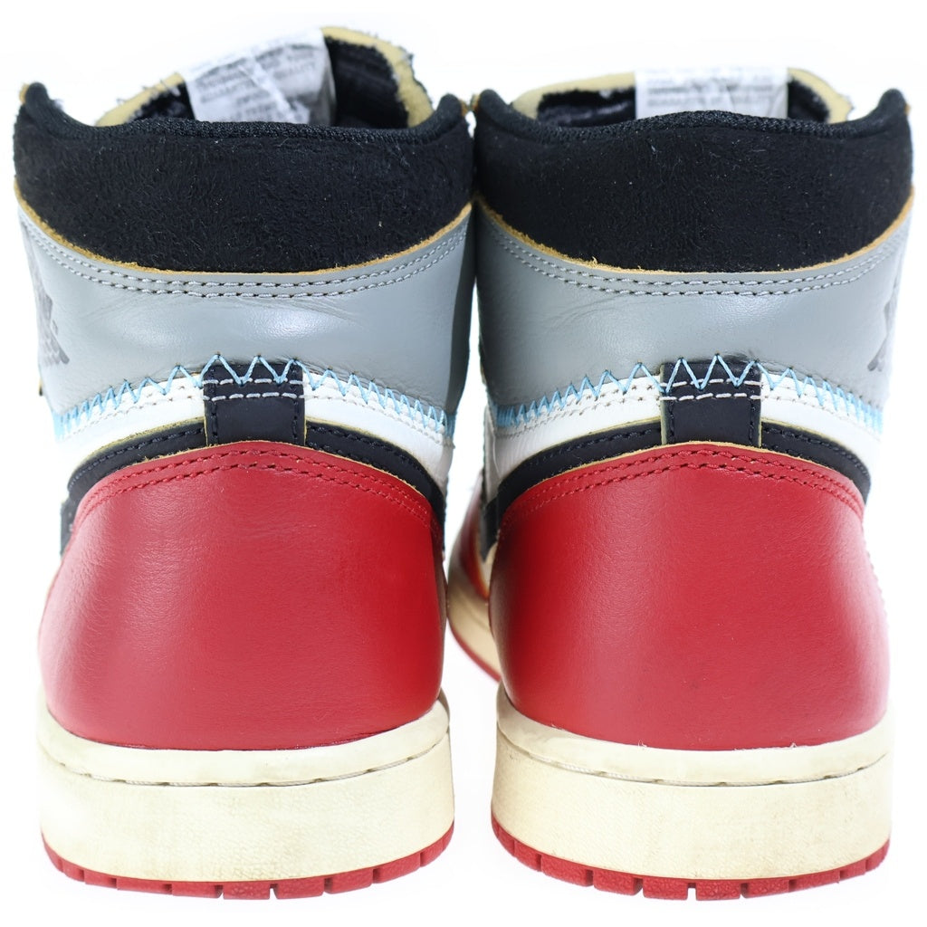 NIKE(ナイキ) ×UNION AIR JORDAN 1 RETRO HIGH OG CHICAGO SHADOW ユニオン エアジョーダン レトロ シカゴ シャドウ ハイカットスニーカー レッド/ホワイト US8.5/26.5cm HV8563-600