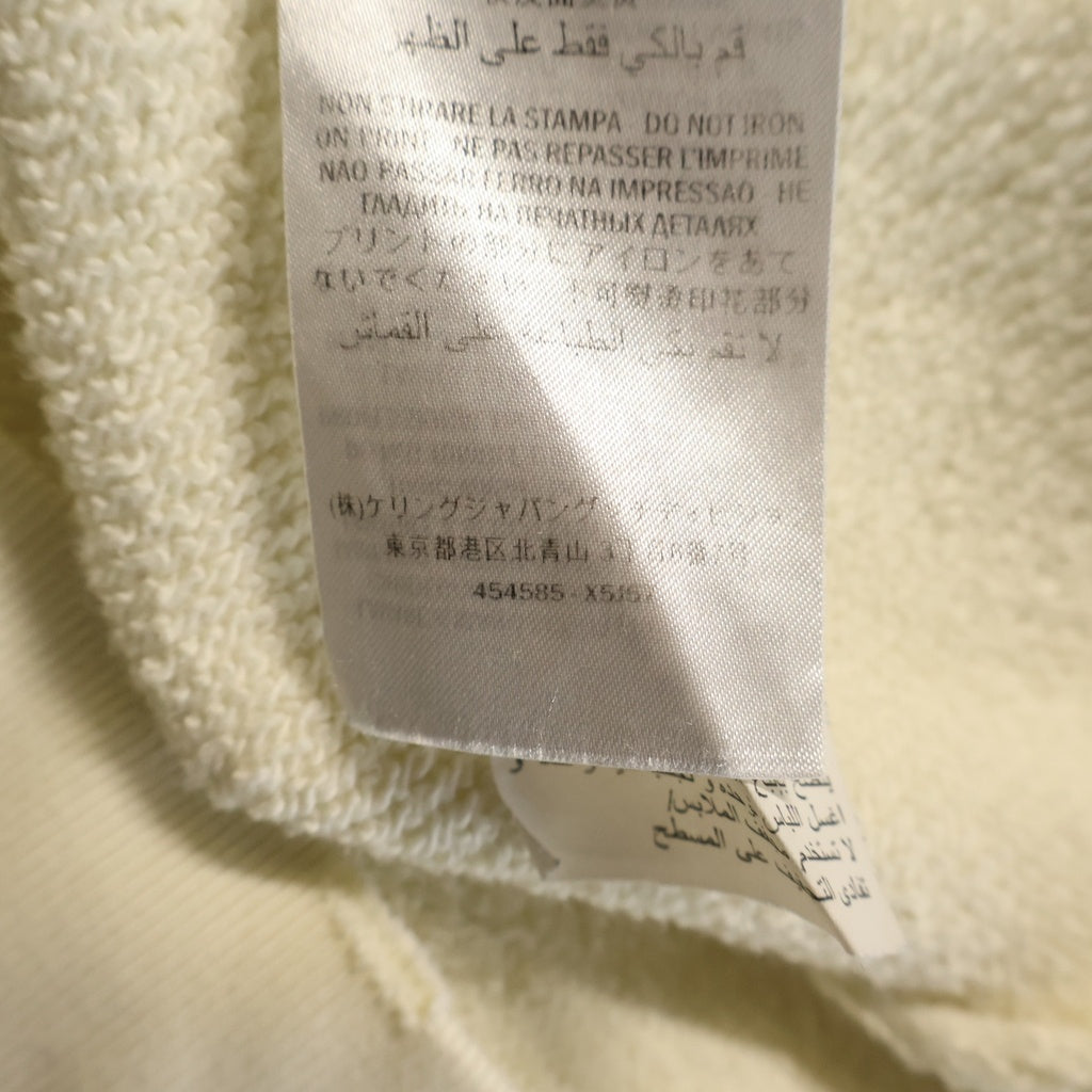 GUCCI(グッチ) Vintage Logo Cotton Sweatshirt ヴィンテージロゴ コットン 長袖プルオーバーパーカーフーディー アイボリー 454585‐X5J57