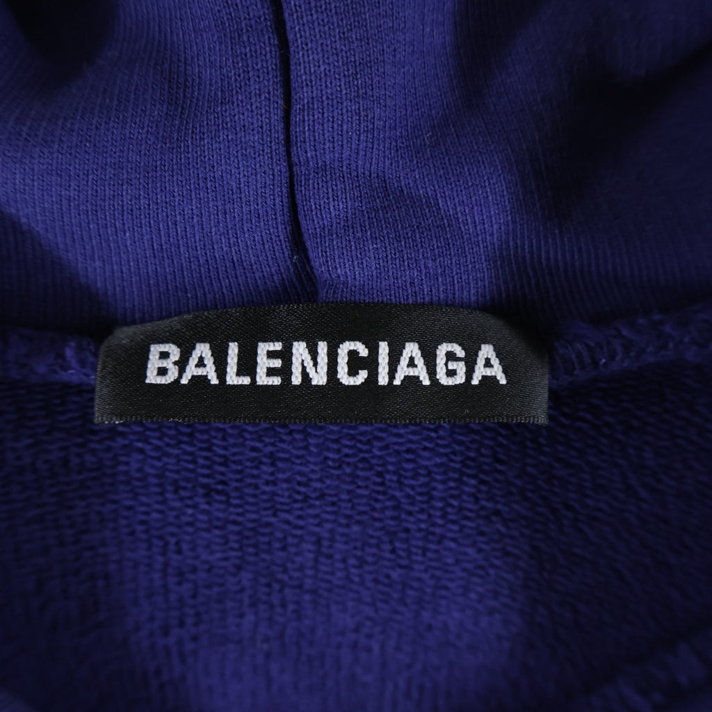BALENCIAGA(バレンシアガ) バックロゴプリント プルオーバーパーカーフーディー ネイビー 600583 TIV84