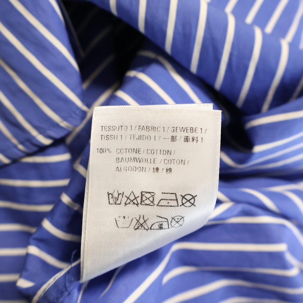 BALENCIAGA(バレンシアガ) 19AW Back Logo Stripe Shirts 556878 TDM08 バックロゴストライプオーバーサイズ ボタンダウン長袖シャツ ブルー