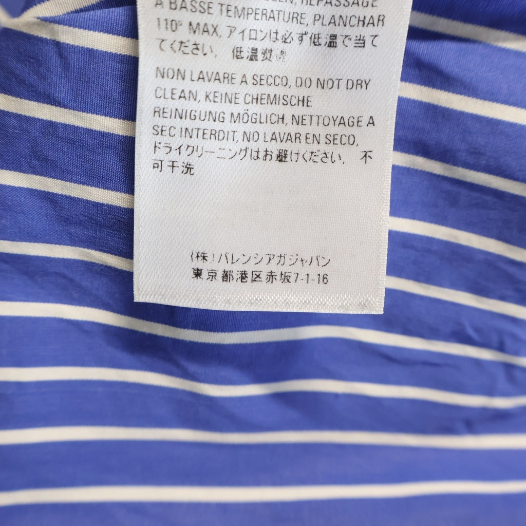 BALENCIAGA(バレンシアガ) 19AW Back Logo Stripe Shirts 556878 TDM08 バックロゴストライプオーバーサイズ ボタンダウン長袖シャツ ブルー