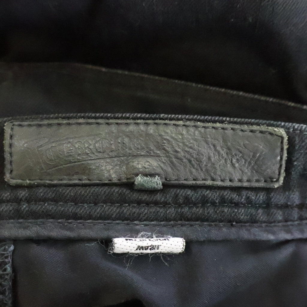CHROME HEARTS(クロムハーツ) Fatigue Wash Straight Denim Pants 旧型 ファティーグ ウォッシュド フレアニー ストレートカーゴデニムパンツ ジーンズ ブラック