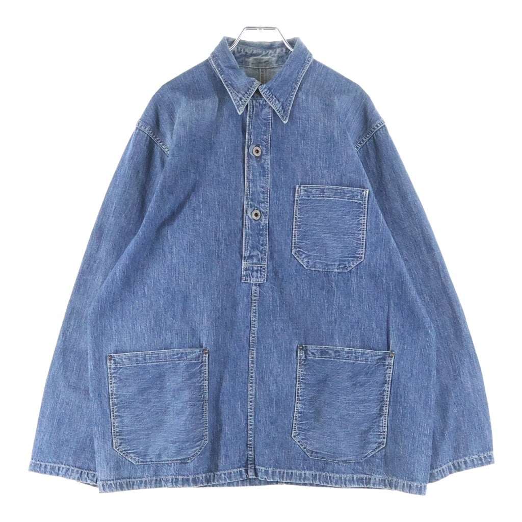 VINTAGE(ヴィンテージ) 30-40S Denim Pullover Jacket 月桂樹ボタン デニムプルオーバージャケット インディゴ