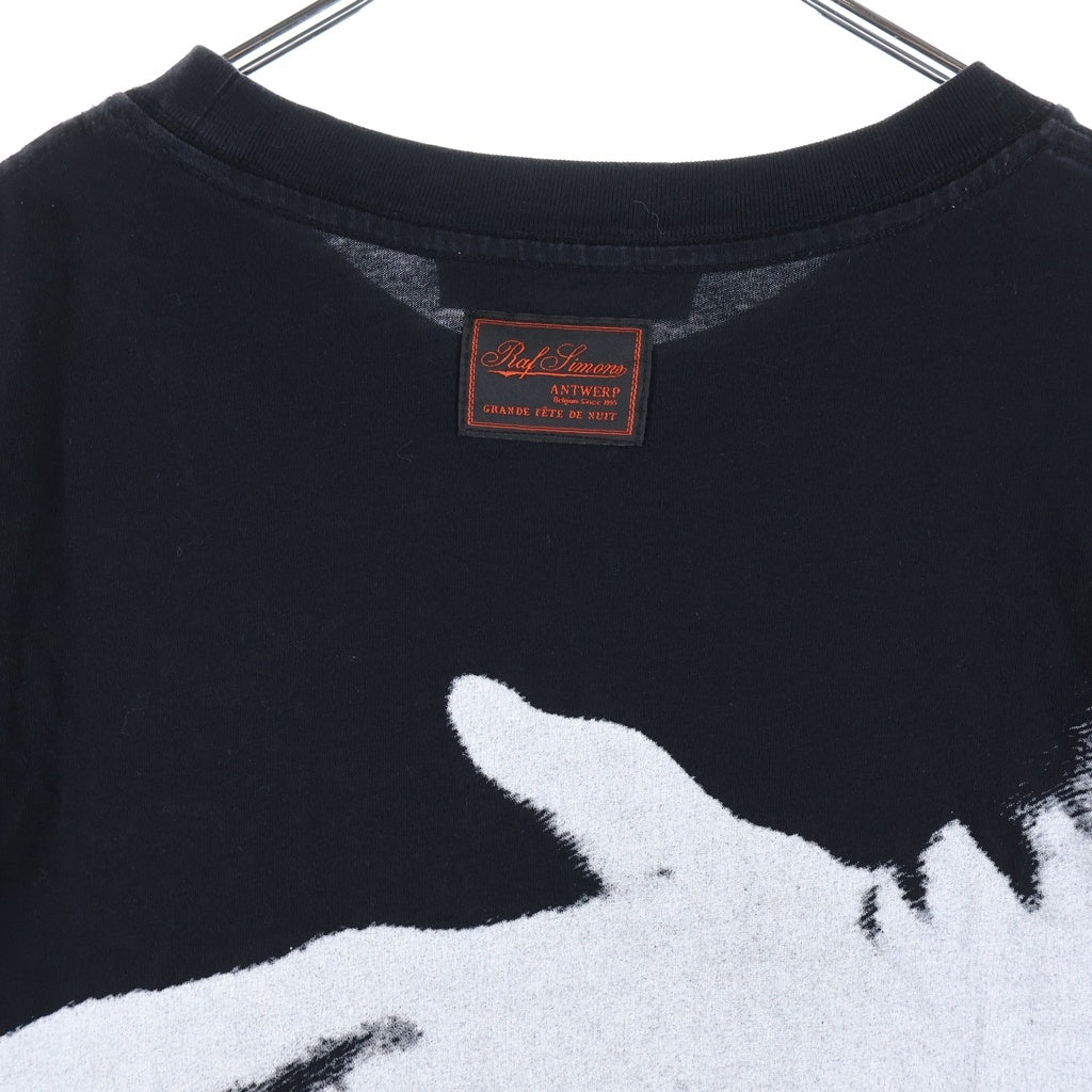 RAF SIMONS(ラフシモンズ) 22AW Nails Print Oversized T-Shirt 222-M133 ネイル プリント オーバーサイズ クルーネック半袖Tシャツカットソー ブラック