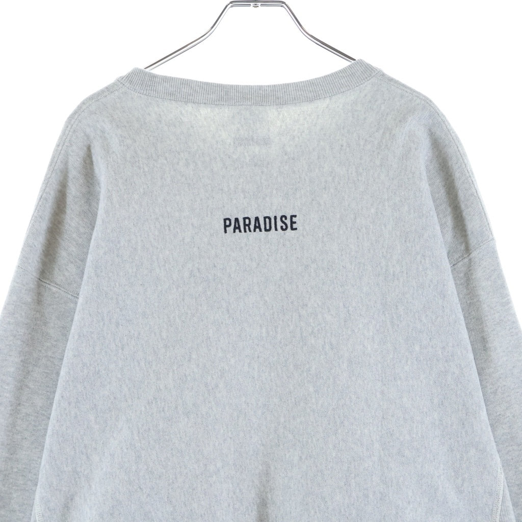 WACKO MARIA(ワコマリア) ×Champion オールドイングリッシュロゴプリント リバースウィーブ クルーネック長袖スウェット グレー C8-C065