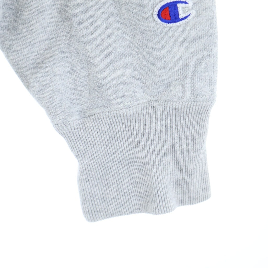 WACKO MARIA(ワコマリア) ×Champion オールドイングリッシュロゴプリント リバースウィーブ クルーネック長袖スウェット グレー C8-C065