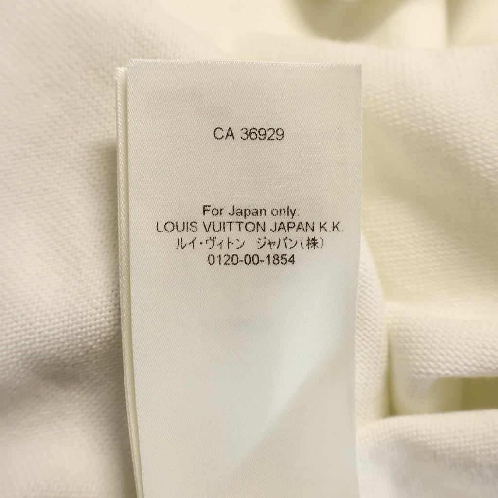 LOUIS VUITTON(ルイヴィトン) 23SS Graphic Cotton T-shirt フロント刺繍 グラフィッククルーネック半袖Tシャツカットソー ホワイト RM231M JL4 HON10W