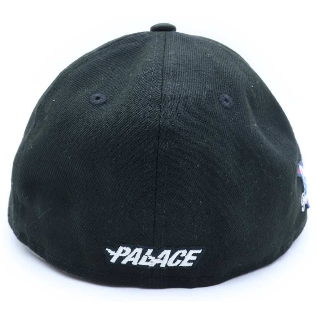 Palace Skateboards(パレススケートボーズ) ×New Era 59FIT LOW PROFILE ロゴワッペン刺繍 ベースボールキャップ ブラック