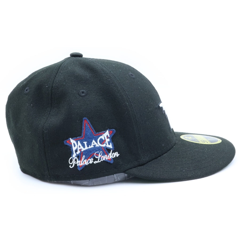 Palace Skateboards(パレススケートボーズ) ×New Era 59FIT LOW PROFILE ロゴワッペン刺繍 ベースボールキャップ ブラック