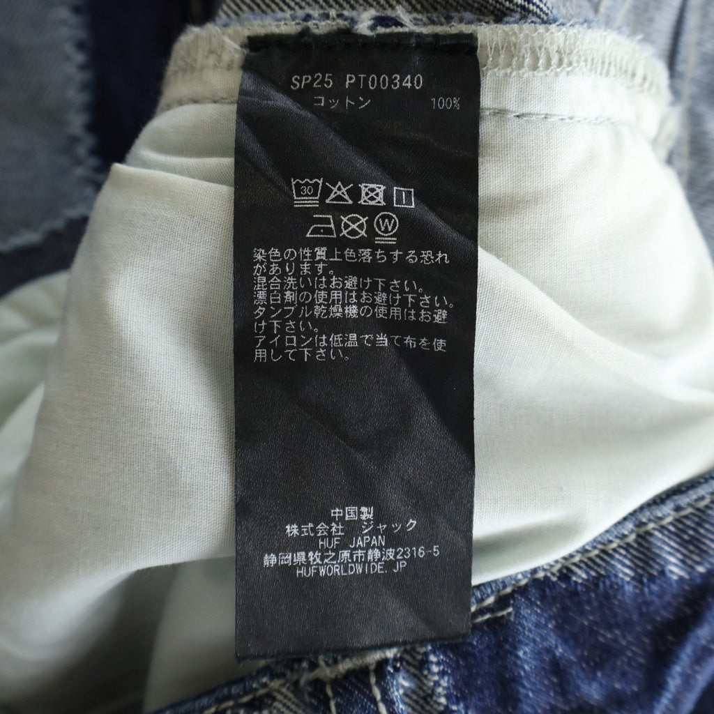 HUF(ハフ) Patchwork Denim Pants パッチワーク デニムパンツ ジーンズ インディゴ SP25 PT00340