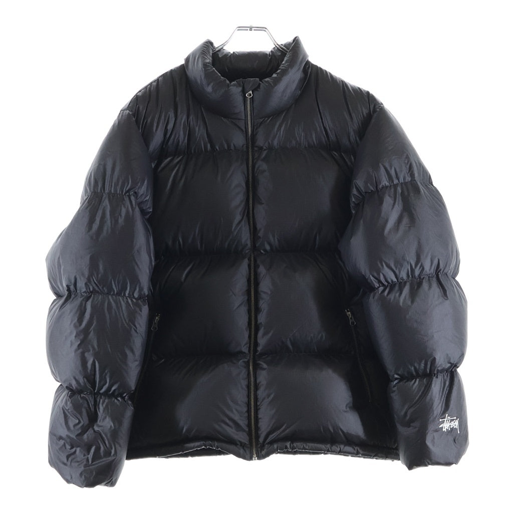 STUSSY(ステューシー) 23AW PARACHUTE RIPSTOP ナイロンジップアップダウンジャケット ブラック 115742