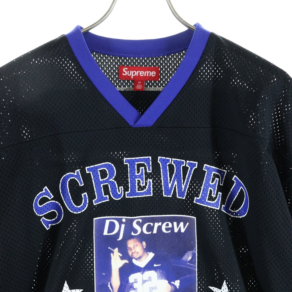 SUPREME(シュプリーム) 26SS x DJ Screw Football Jersey ×DJスクリュー フットボール半袖ジャージー ゲームシャツ ブラック