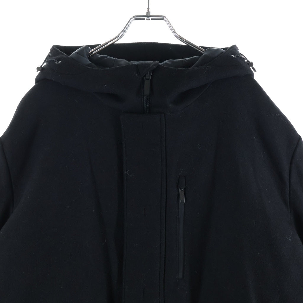 ARMANI(アルマーニ) 24SS Wool Half Coat フーデッドウールハーフコート ブラック 0ZB59W ZZ184