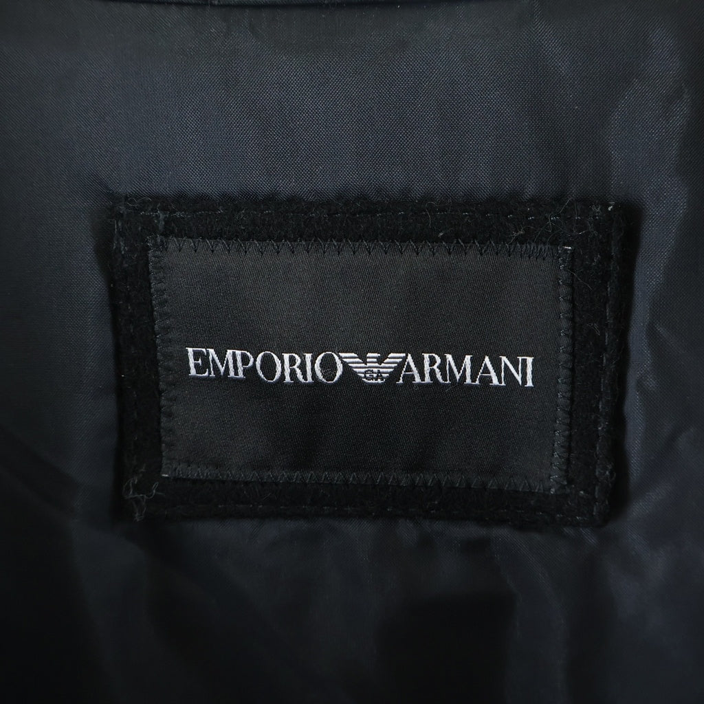 ARMANI(アルマーニ) 24SS Wool Half Coat フーデッドウールハーフコート ブラック 0ZB59W ZZ184
