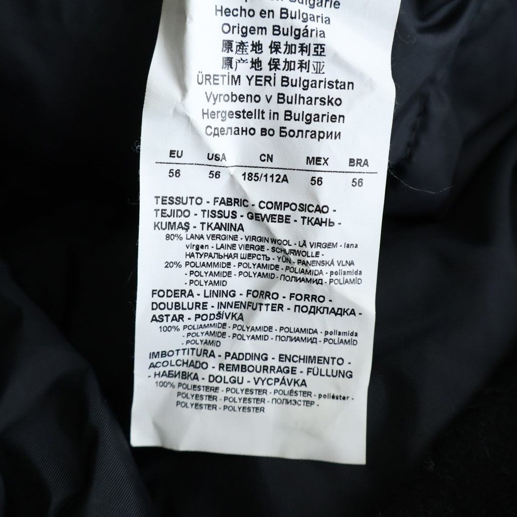 ARMANI(アルマーニ) 24SS Wool Half Coat フーデッドウールハーフコート ブラック 0ZB59W ZZ184