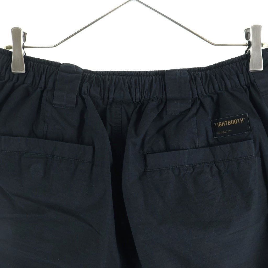 TIGHTBOOTH(タイトブース) 23SS RIPSTOP CARGO SHORTS リップストップカーゴショーツ ハーフパンツ ブラック SS23-B02