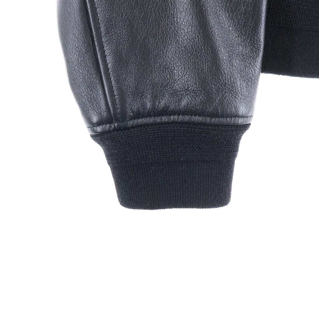 SAINT LAURENT PARIS(サンローランパリ) Lambskin MA-1 Bomber Jacket ラムスキン ボンバージャケット レザー ブルゾン ブラック 500952 YCBX2
