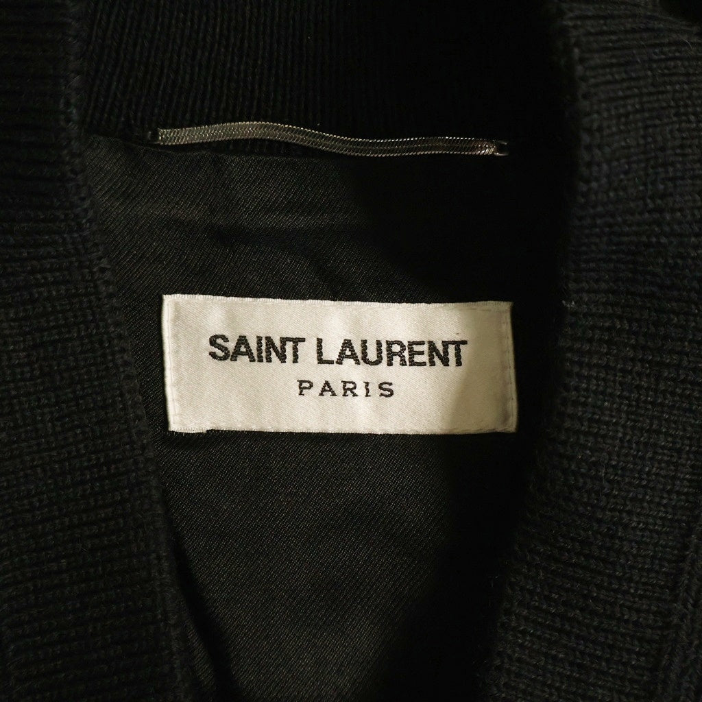 SAINT LAURENT PARIS(サンローランパリ) Lambskin MA-1 Bomber Jacket ラムスキン ボンバージャケット レザー ブルゾン ブラック 500952 YCBX2
