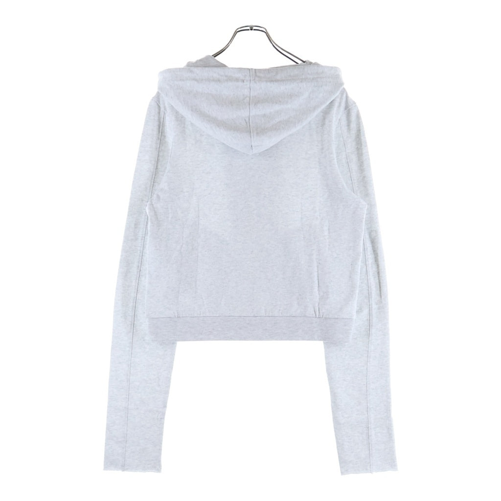 entire studios(エンタイア スタジオ) drawstring cropped hoodie ドローストリング ライトウェイトクロップドジップアップパーカーフーディー ライトグレー ESSS26HO050120497M