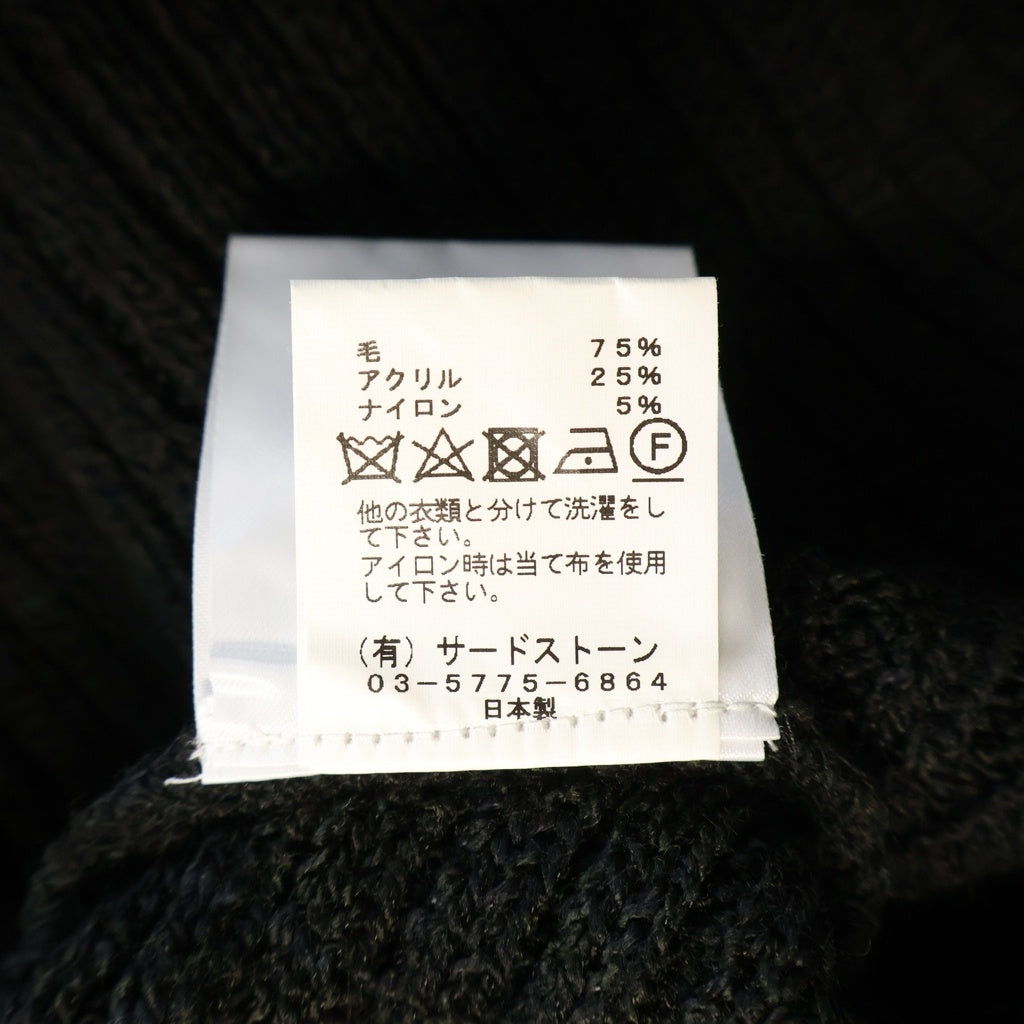 JULIUS(ユリウス) 17AW NEUROMANTIKA ポンチョニットセーター ブラック 597KNM2