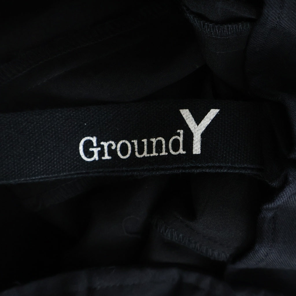 Ground Y(グラウンドワイ) 側章付きサルエルパンツ ブラック GP-P22-500-1