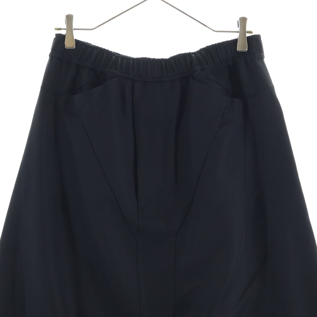 JULIUS(ユリウス) 23SS プリズム ウール混 サルエルパンツ ブラック 807PAM4