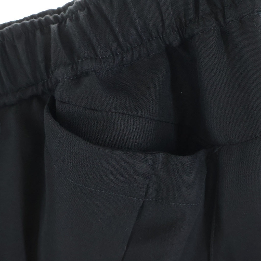 JULIUS(ユリウス) 23SS プリズム ウール混 サルエルパンツ ブラック 807PAM4