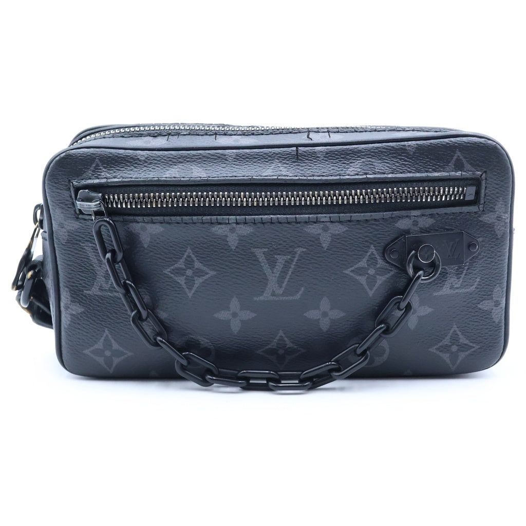 LOUIS VUITTON(ルイヴィトン) モノグラム エクリプス ポシェット ヴォルガ セカンドバッグ ブラック M68321